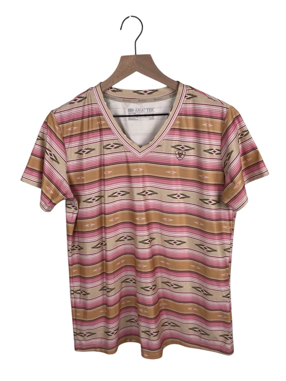 Ariat Women's Printed Laguna Short Sleeve T-Shirt Size Medium Pink Southwestern